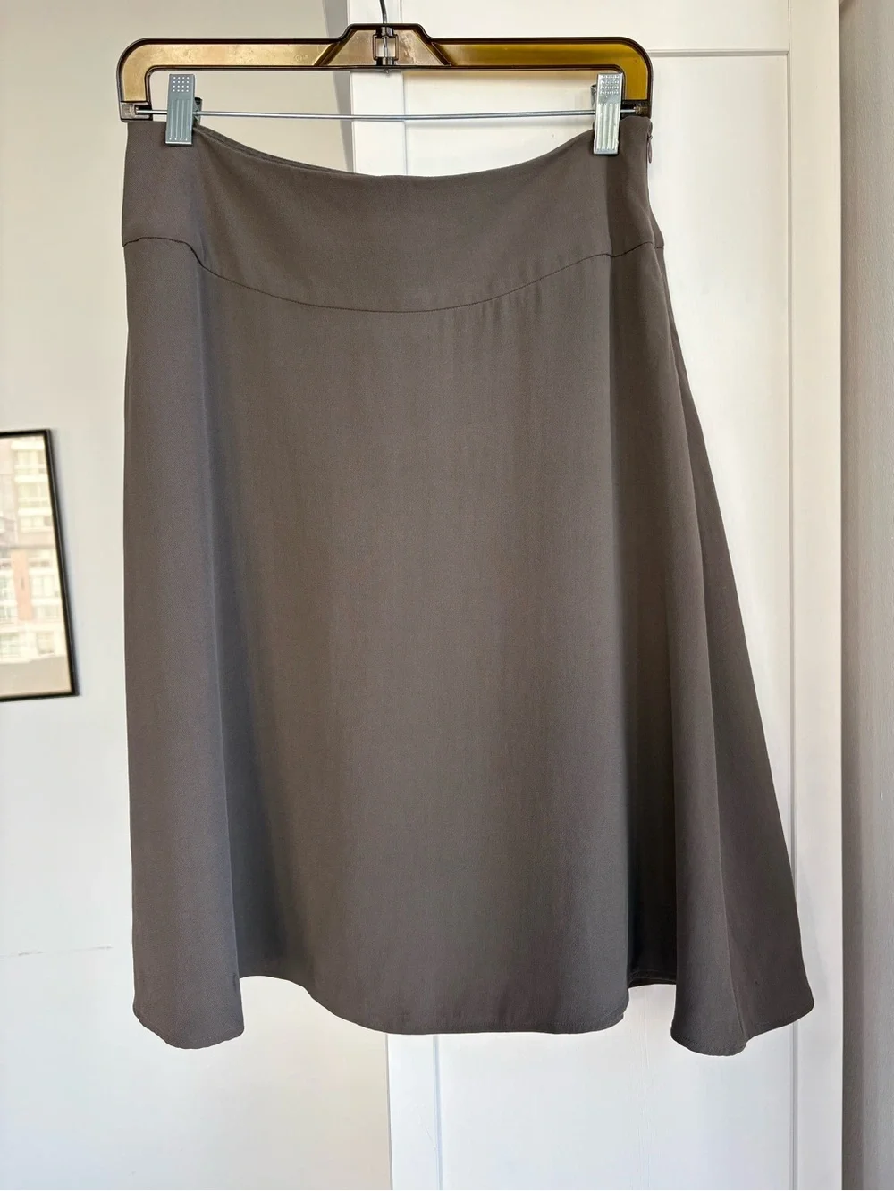 Eileen Fisher Silk Mini A Line Sample Skirt Size S Quiet Luxury Minimalist